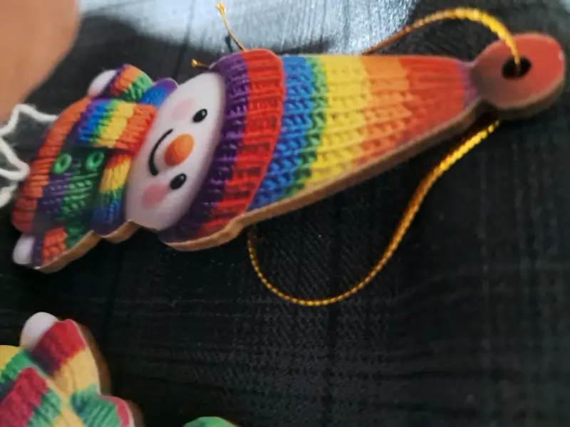 Adornos navideños de muñecos de nieve coloridos - 5