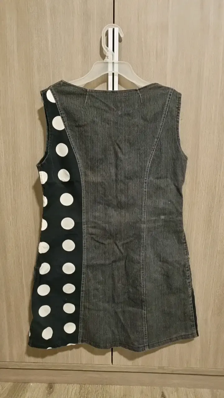 Vestido de mezclilla con lunares - 2