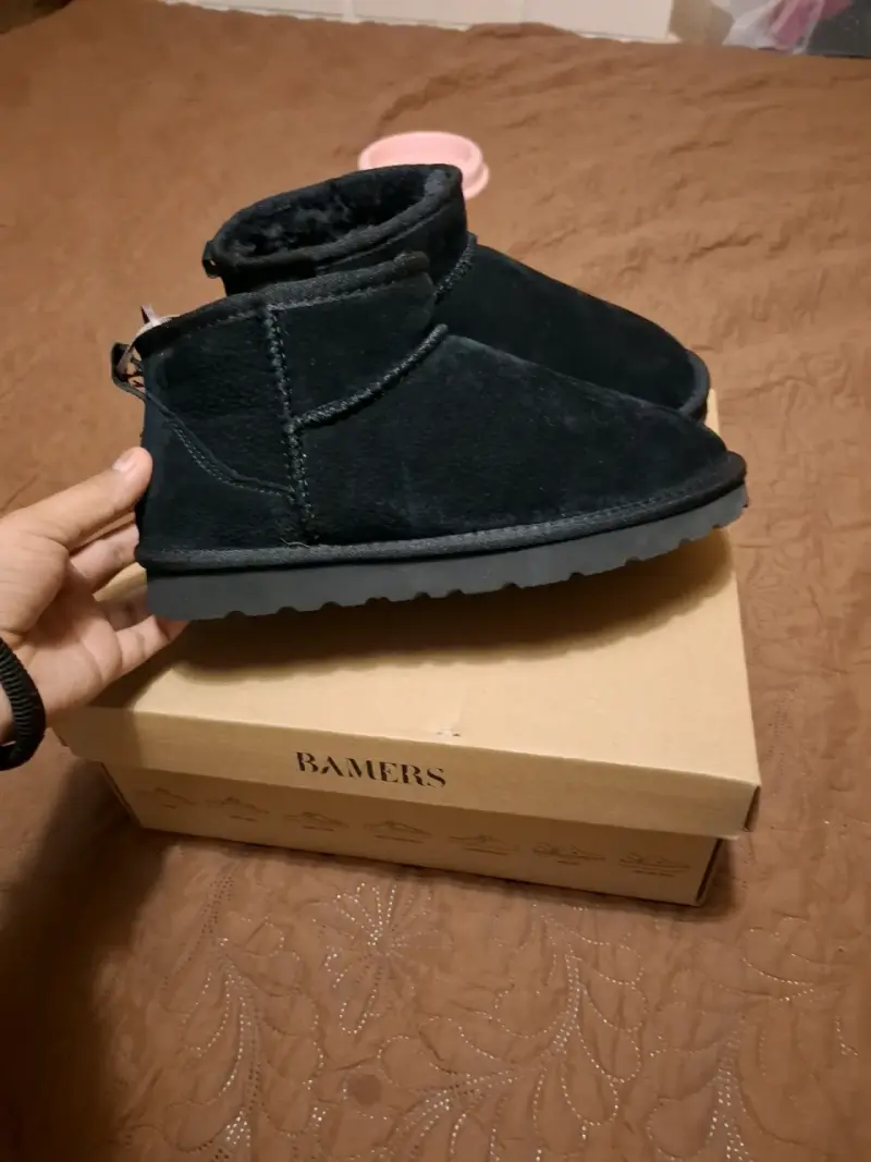 Botas de cuero negro para mujer Bamers - 2