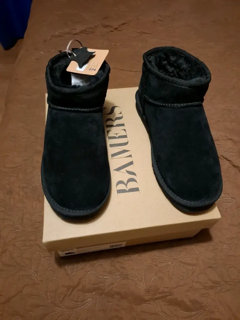 Botas de cuero negro para mujer Bamers - 3