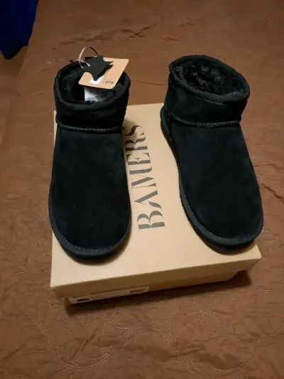 Botas de cuero negro para mujer Bamers - miniatura 3