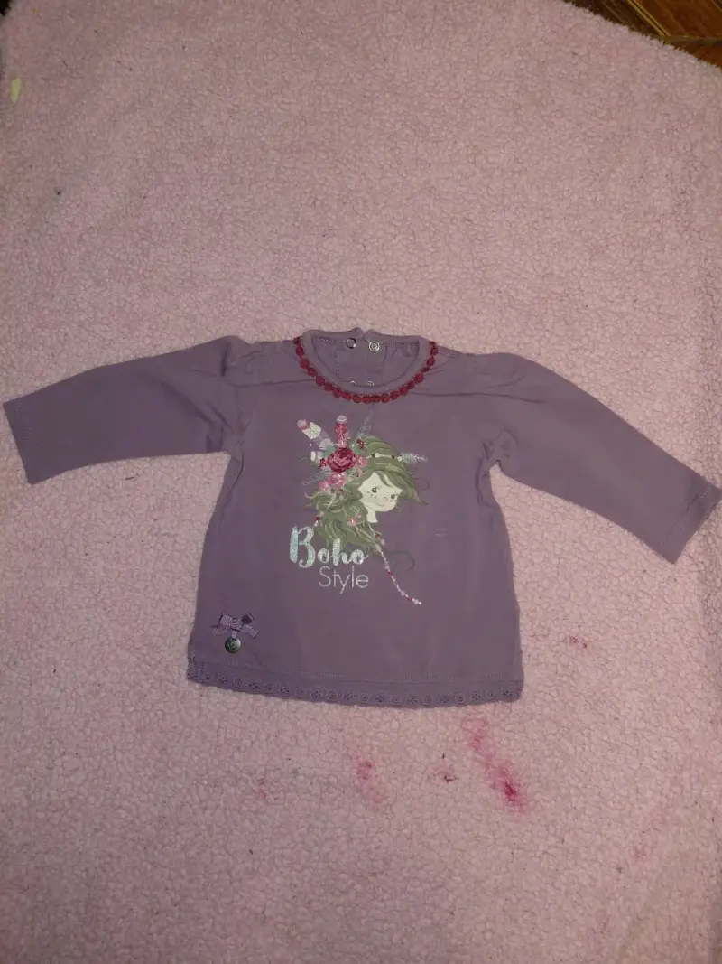Polera infantil Boho Style morada