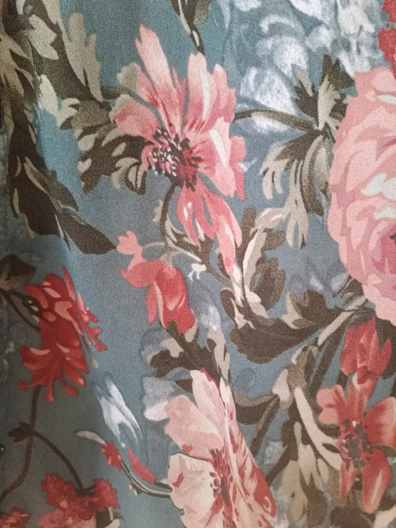 Blusa floral de gasa con lazo - 3