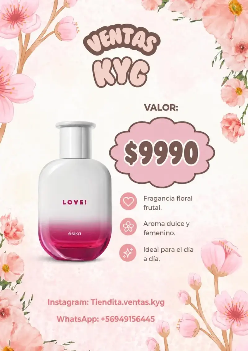 Perfume Ésika Love floral frutal