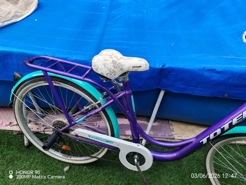 Bicicleta Totem morada con canasto - 3
