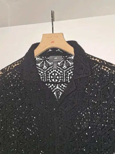 Blusa de encaje negra H&M - miniatura 1