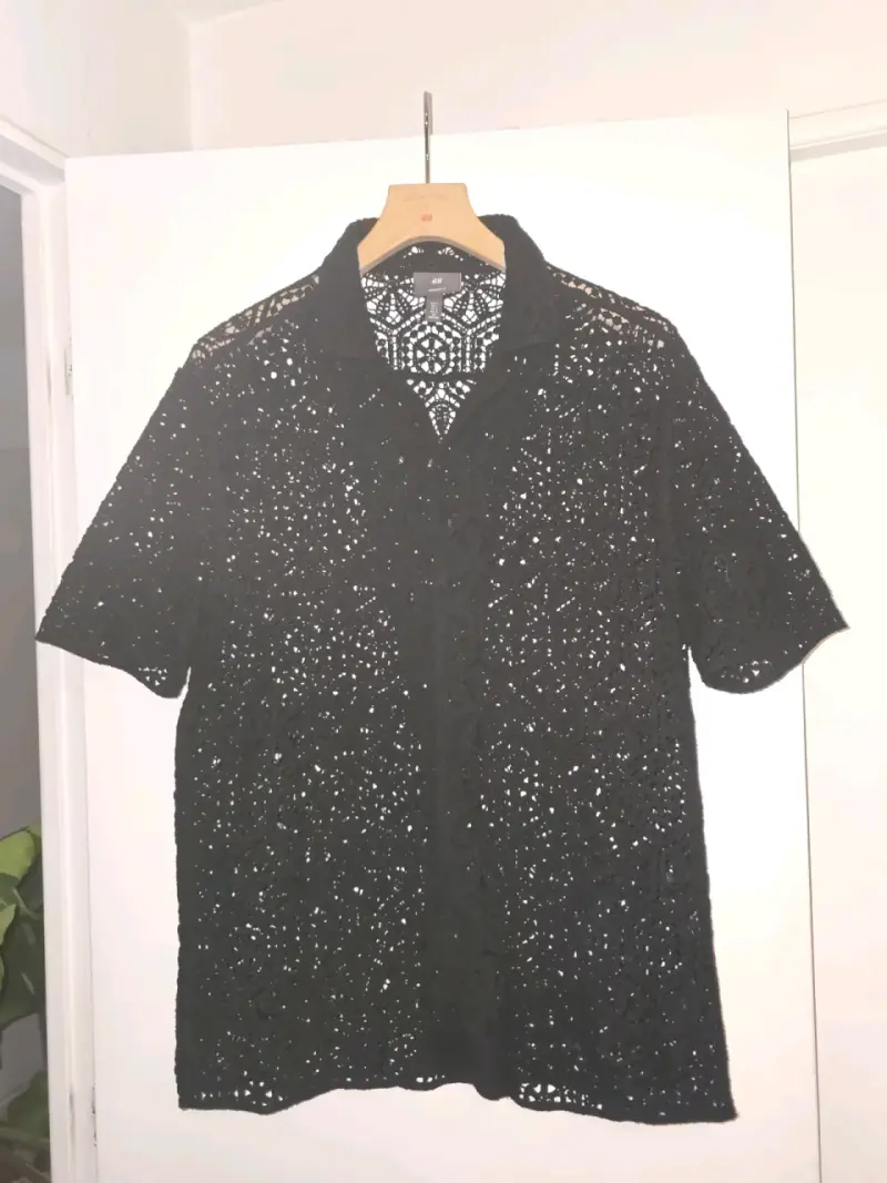 Blusa de encaje negra H&M - 2