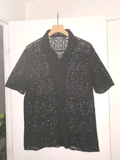 Blusa de encaje negra H&M - miniatura 2