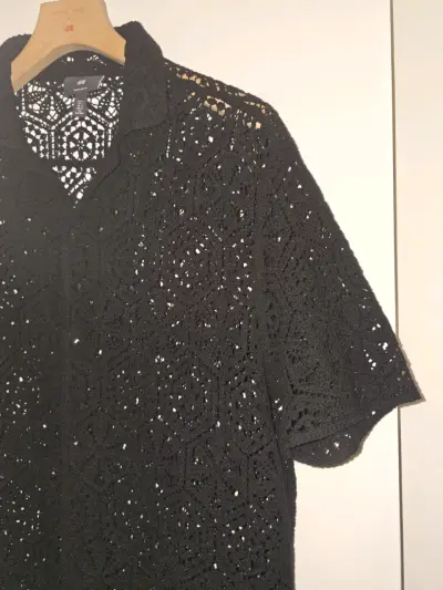 Blusa de encaje negra H&M - miniatura 3