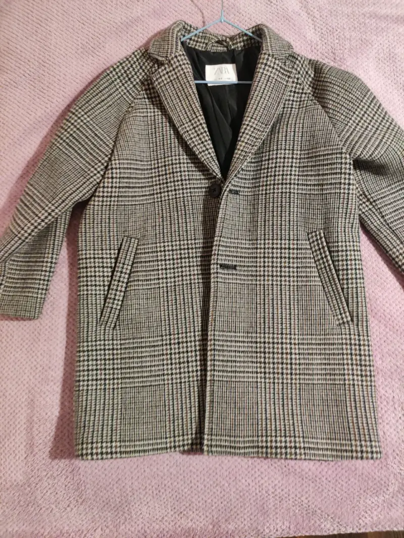 Abrigo Zara de cuadros estilo clásico - 2