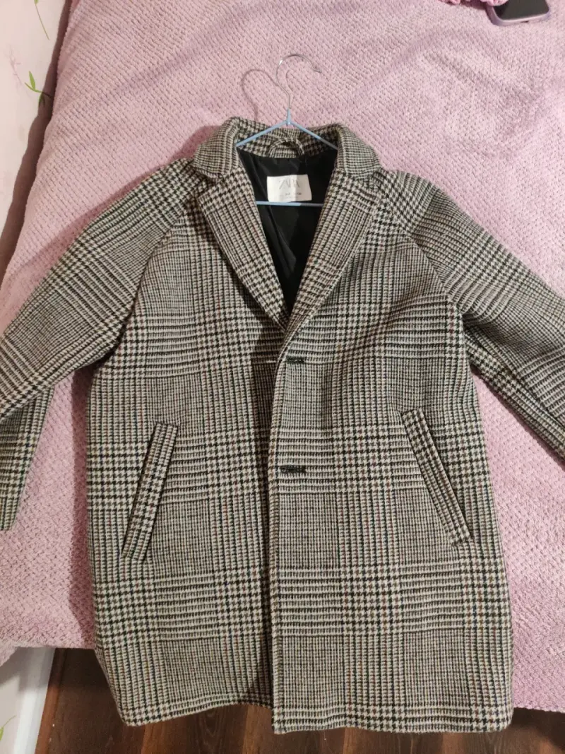 Abrigo Zara de cuadros estilo clásico - 3