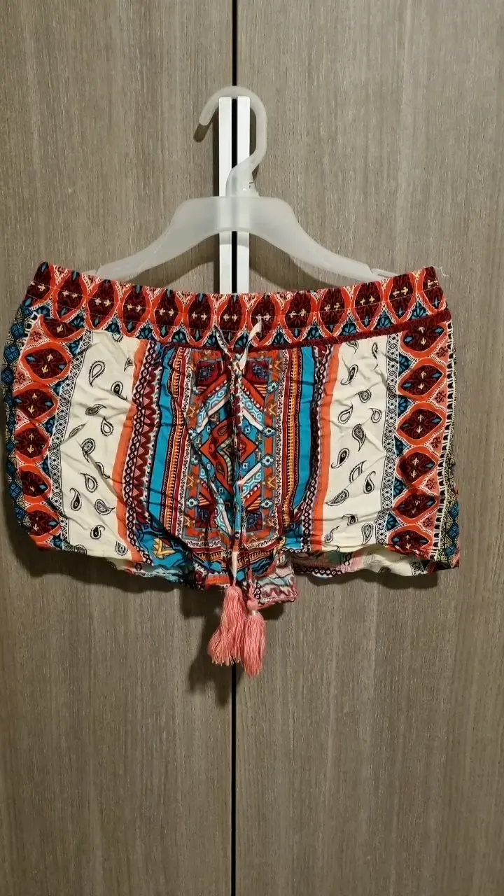 Shorts bohemios estampados multicolor
