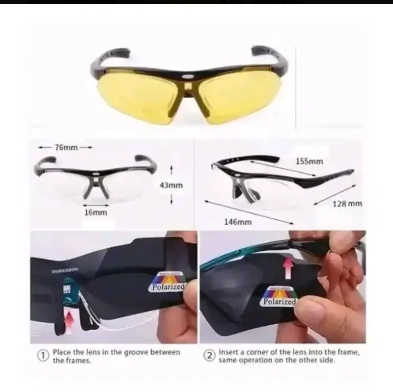 Gafas de sol deportivas con lentes intercambiables - 3