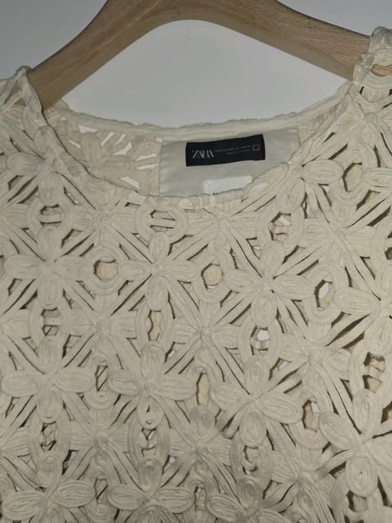 Suéter de encaje beige Zara Women - 2