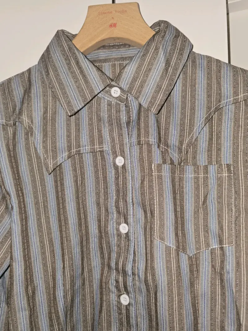 Camisa a rayas marrón - 2