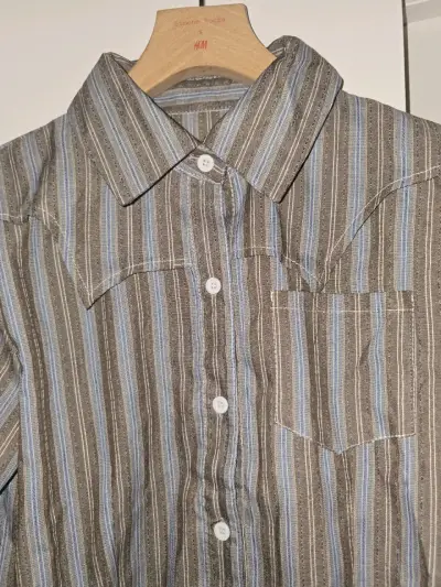 Camisa a rayas marrón - miniatura 2