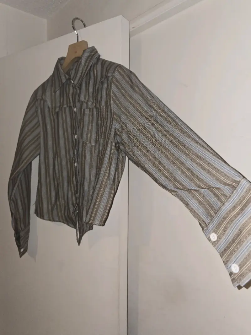 Camisa a rayas marrón - 4