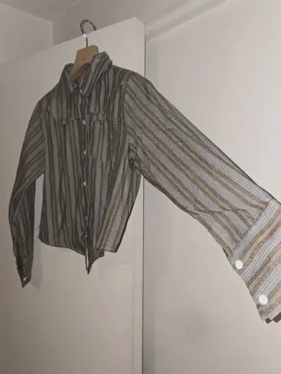 Camisa a rayas marrón - miniatura 4