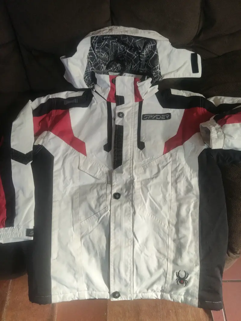 Chaqueta de esquí Spyder blanca y roja - 1