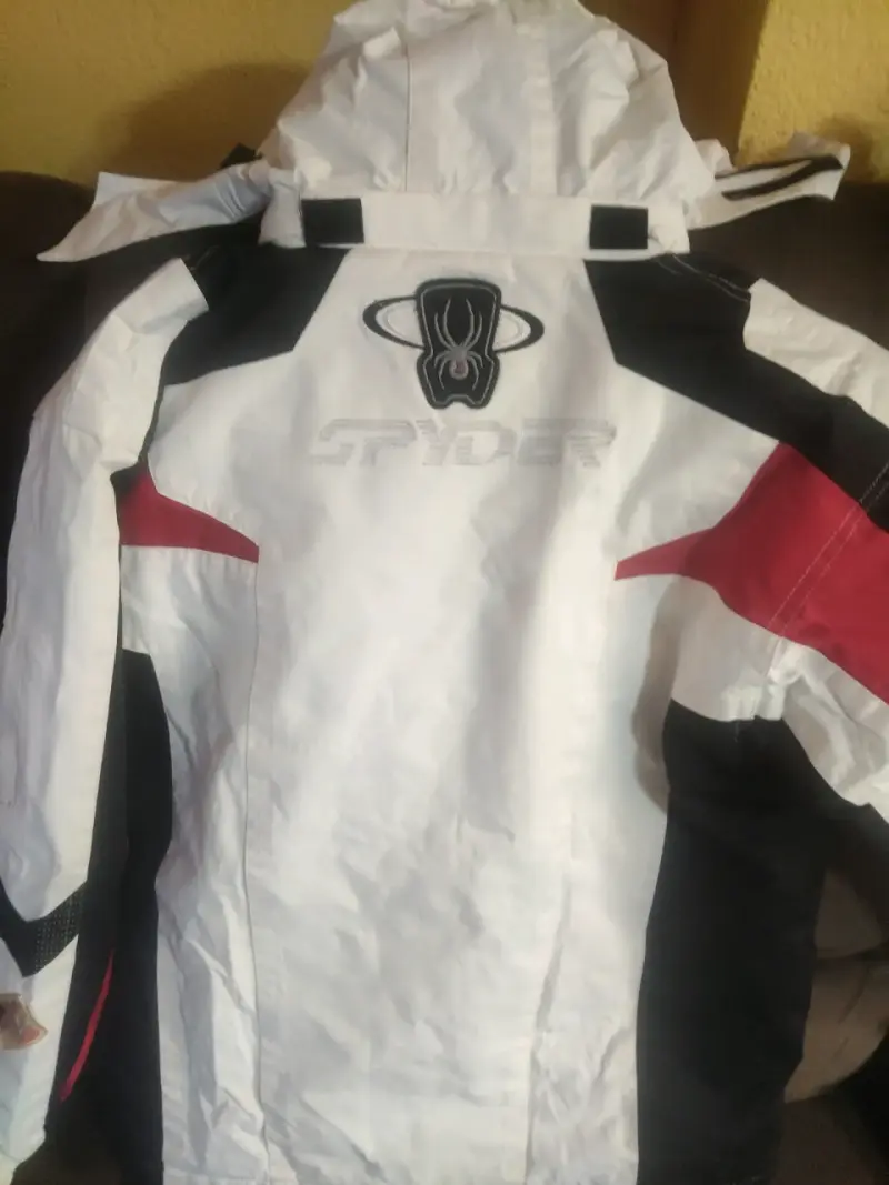 Chaqueta de esquí Spyder blanca y roja - 3