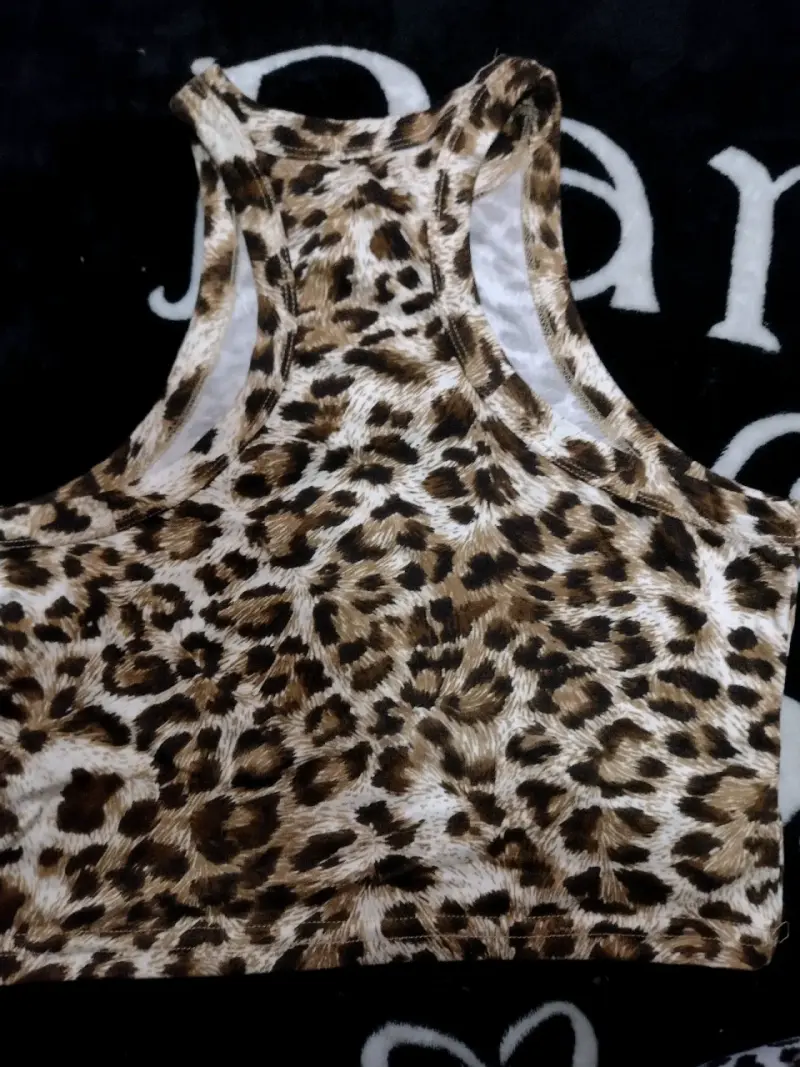 Top sin mangas estampado animal print - 2