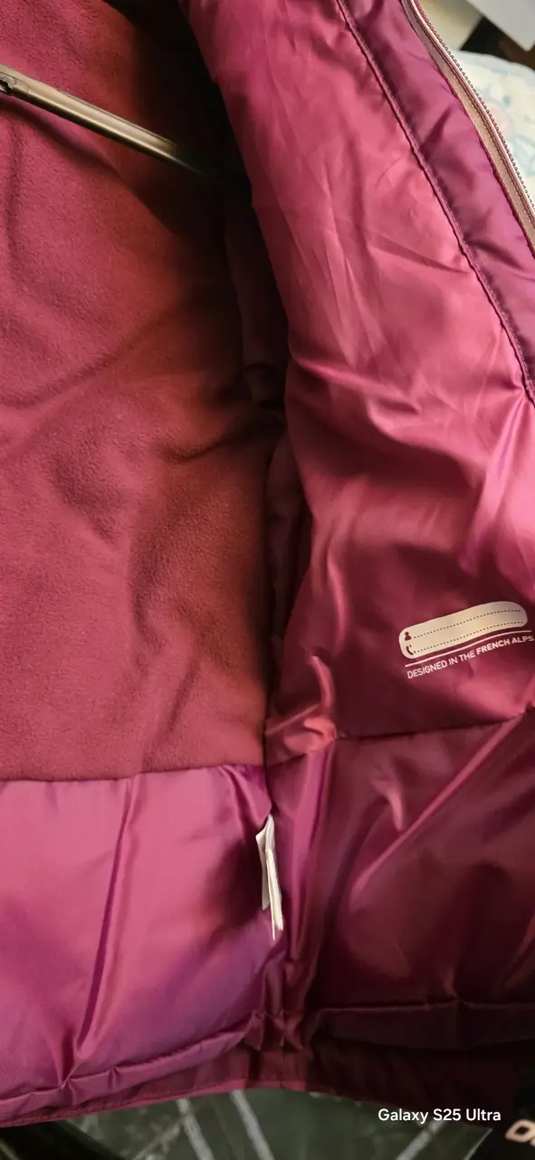 Chaqueta infantil Wedze burdeos con capucha - 3