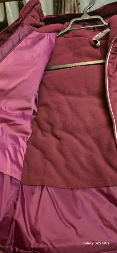 Chaqueta infantil Wedze burdeos con capucha - miniatura 4