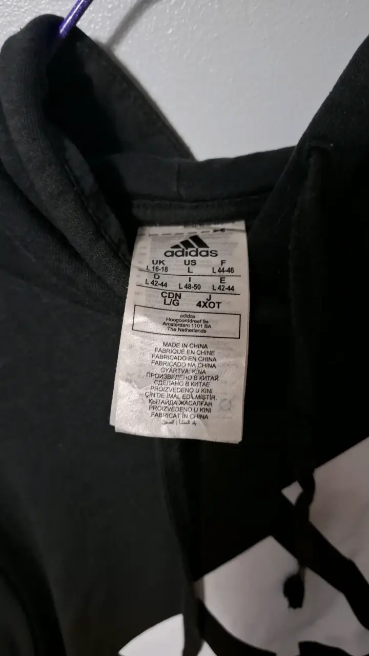 Polerón negro Adidas con capucha - 3
