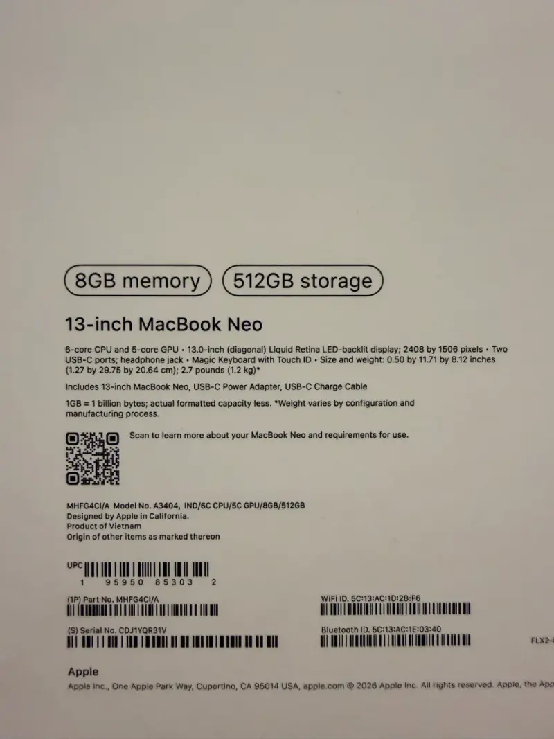 Laptop Apple MacBook Neo - 3