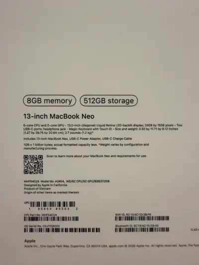 Laptop Apple MacBook Neo - miniatura 3