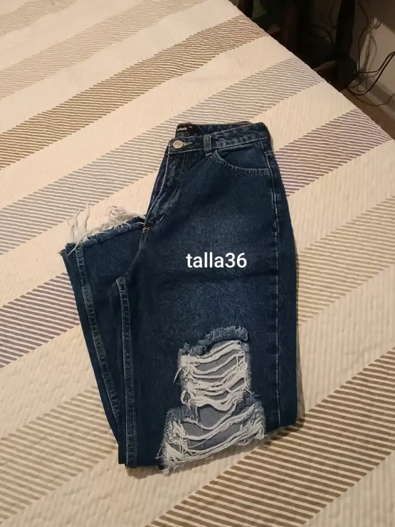 Jeans desgastados talla 36 para mujer - 1