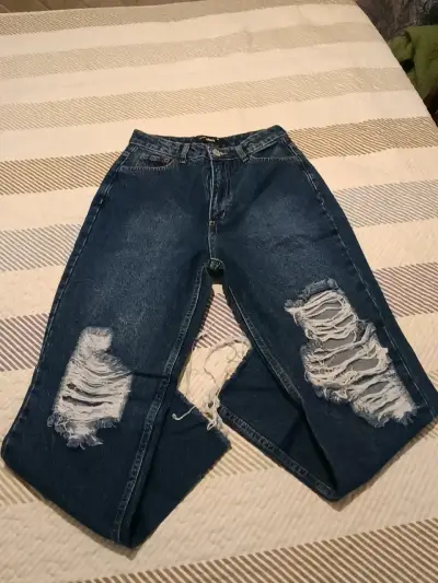 Jeans desgastados talla 36 para mujer - miniatura 2