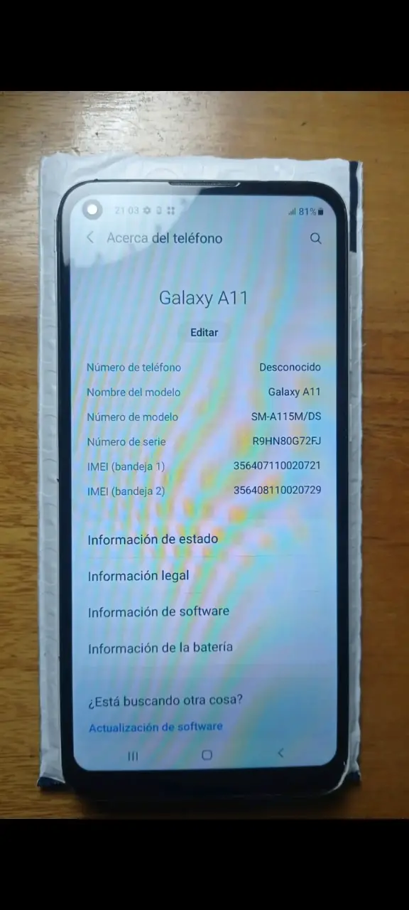 Samsung Galaxy A11 blanco en buen estado - 2