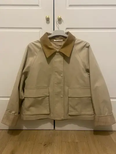 Chaqueta beige con cuello de cotelé UNIQLO - miniatura 1