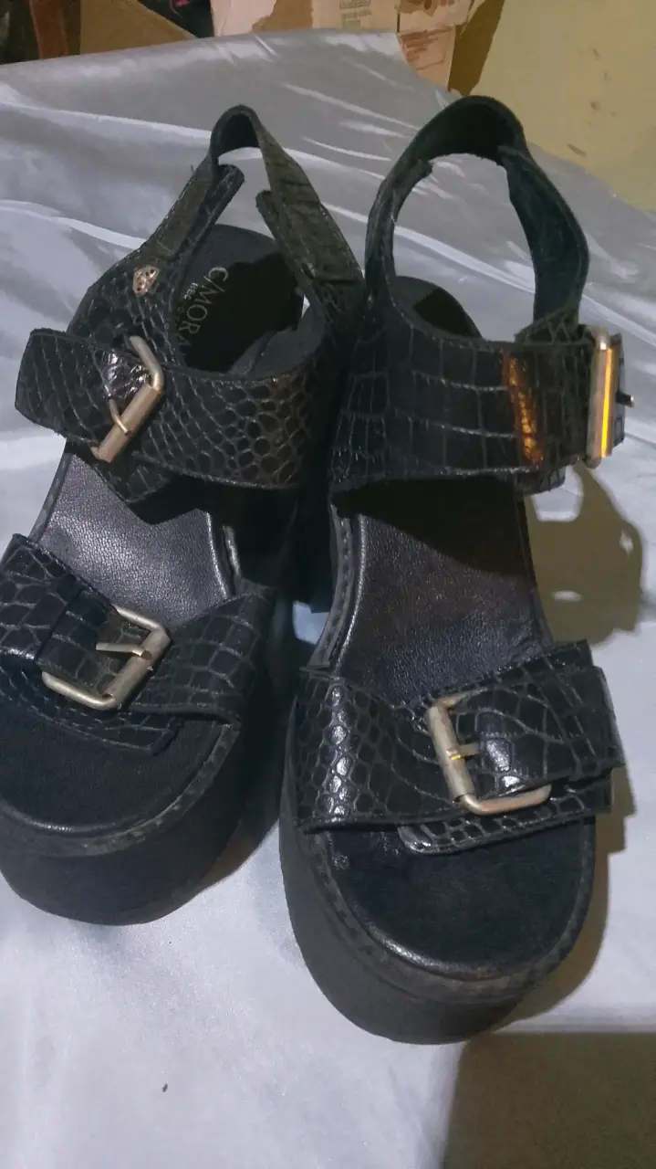 Sandalias negras de plataforma C/MORE - 4