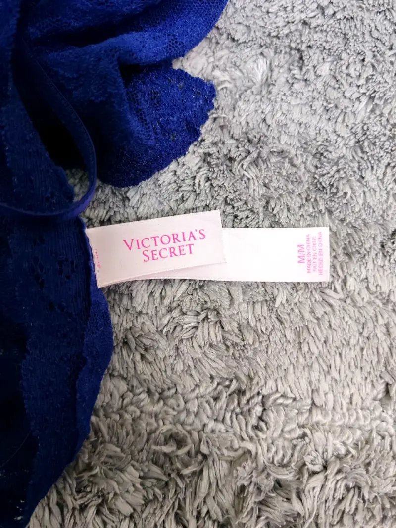 Camisón de encaje azul para mujer - 6
