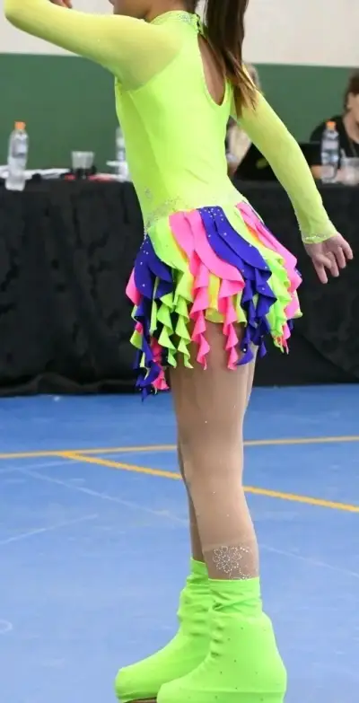 Malla de patinaje artístico neón multicolor - miniatura 3