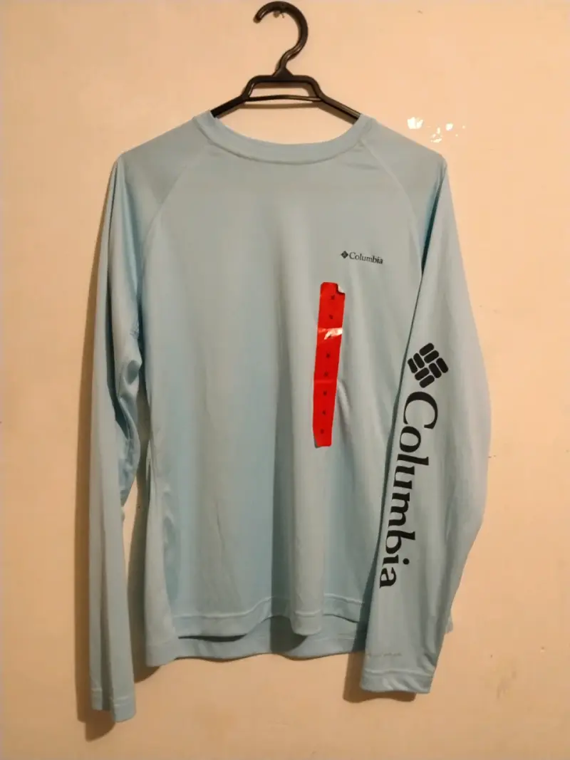 Polera manga larga Columbia azul claro - 1