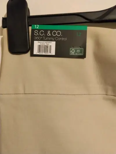 Pantalones S.C. & Co. control abdomen beige - miniatura 1