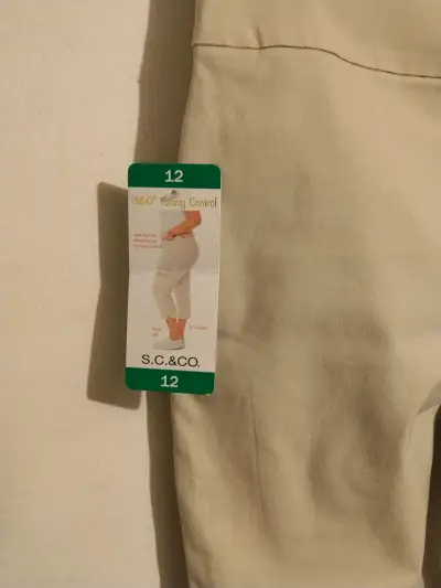 Pantalones S.C. & Co. control abdomen beige - miniatura 2