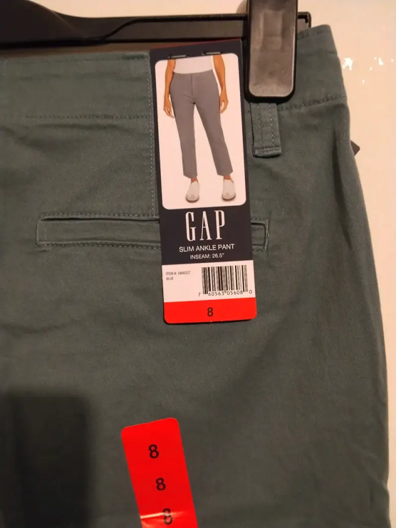 Pantalones tobilleros GAP slim azul - 1