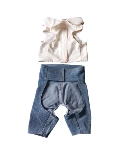 Conjunto de blusa y pantalon de mezclilla talla M - miniatura 3