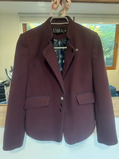 Chaqueta burdeos marca Liolà con forro floreado - miniatura 3
