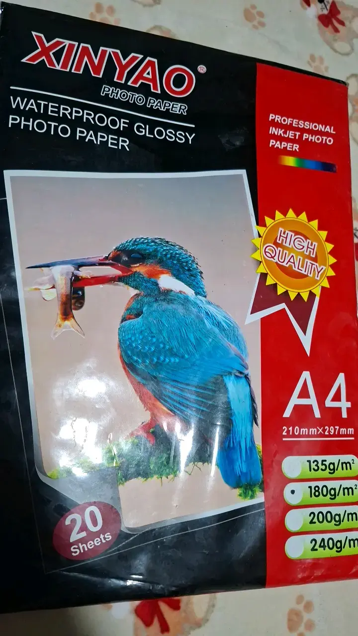 Papel fotográfico brillante Xinyao A4