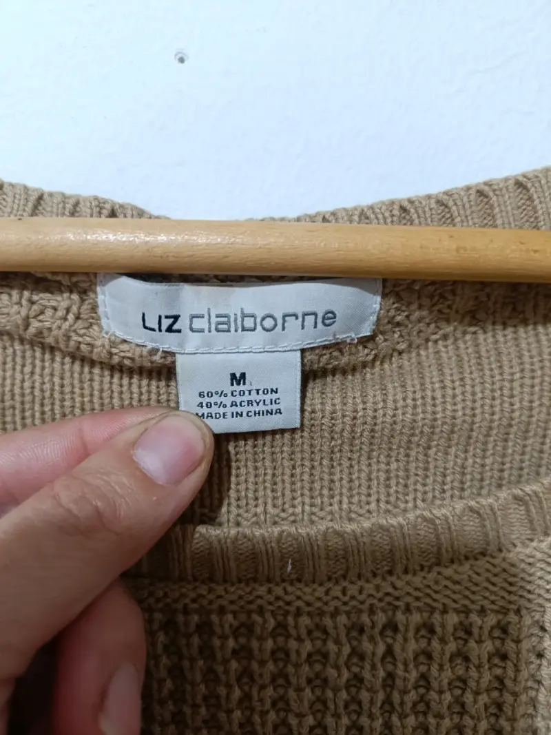 Suéter beige de punto para mujer - 2