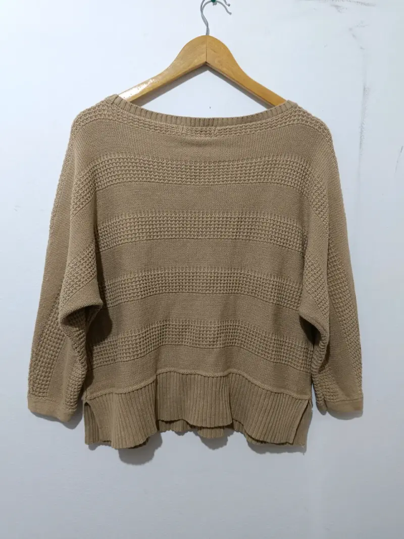 Suéter beige de punto para mujer - 3