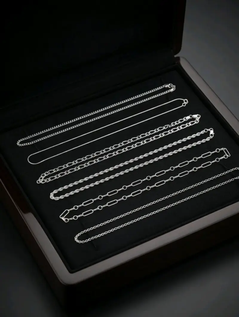 Set de cadenas de plata 925 en remate - 1