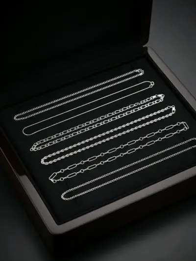 Set de cadenas de plata 925 en remate - miniatura 1