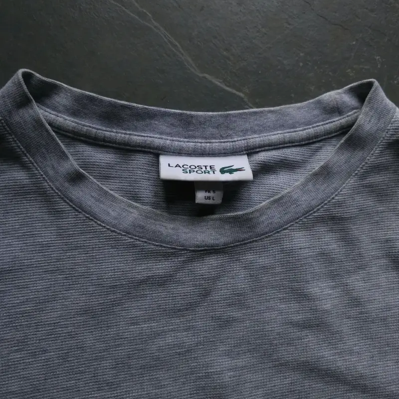 Polera Lacoste gris para hombre - 4