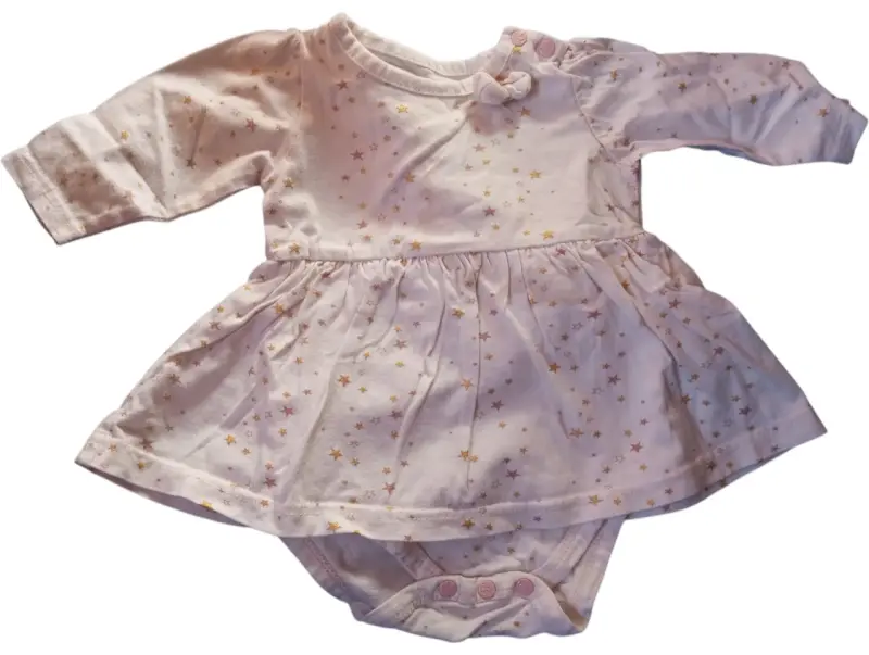 Vestido de bebé con estrellas y lazo